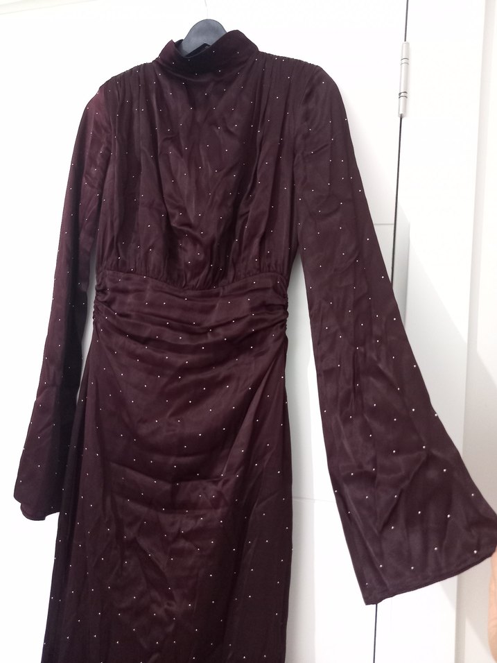 Manuka Bordo Mila Abiye - Görsel 3