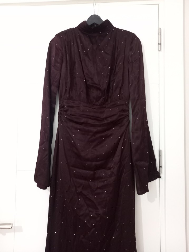 Manuka Bordo Mila Abiye - Görsel 4