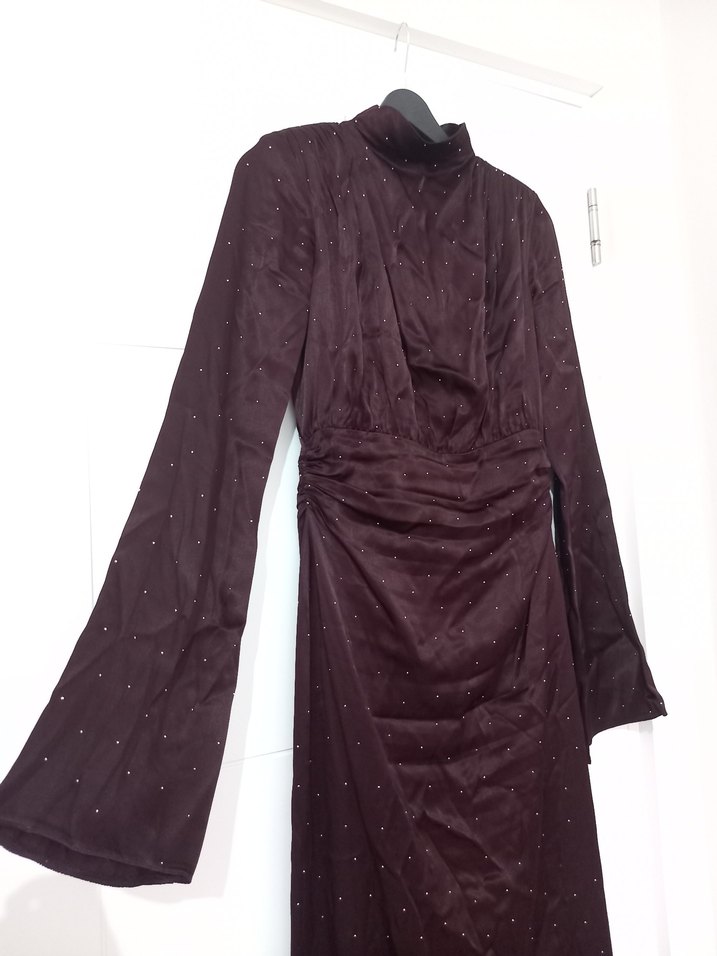 Manuka Bordo Mila Abiye - Görsel 5