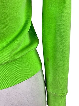 15-16 Yaş Beden yeşil Renk Fermuarlı Sweatshirt