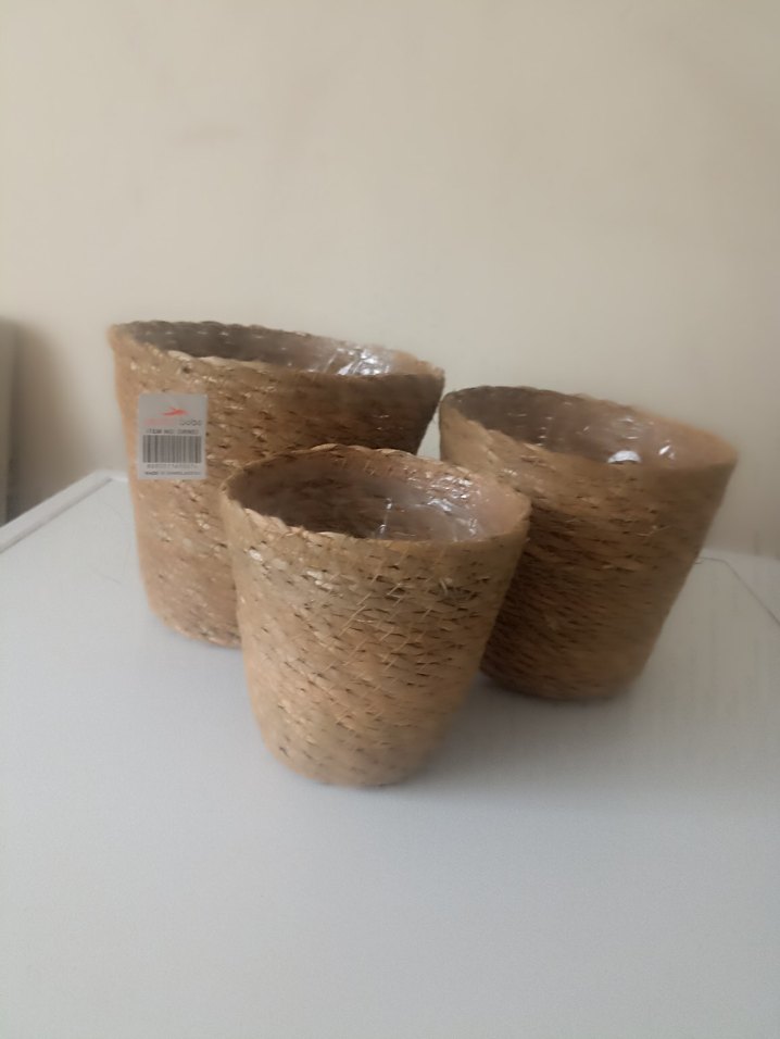 3lü hasır sepet - Görsel 4