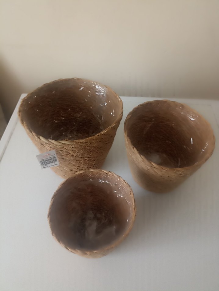 3lü hasır sepet - Görsel 2