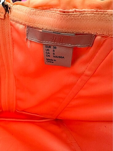38 Beden turuncu Renk H&M abiye mezuniyet elbisesi