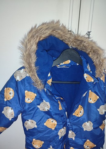 Kürklü Mavi Bebek Astronot Tulumu - Görsel 2