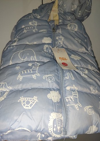 Mavi Baskılı Bebek Erkek Mont 10 Numara - Görsel 3