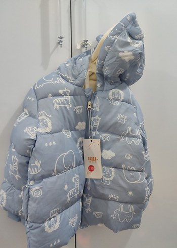 Mavi Baskılı Bebek Erkek Mont 10 Numara - Görsel 2