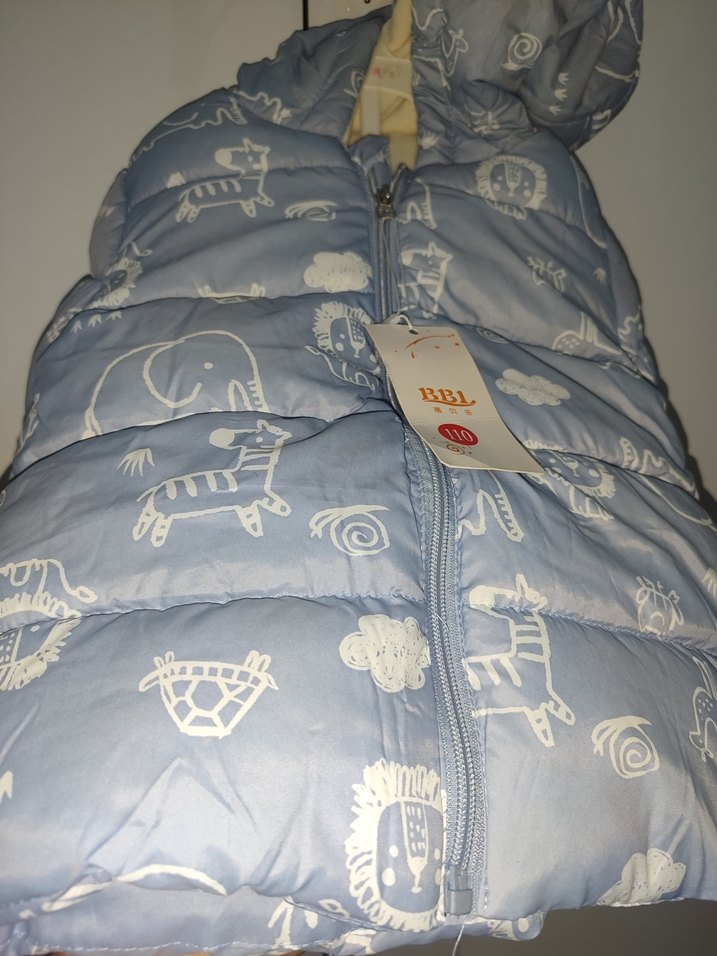 Mavi Baskılı Bebek Erkek Mont 10 Numara - Görsel 3