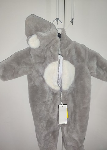 Gri Kürklü Bebek Tulum - Görsel 2