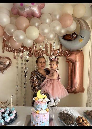 12-18 Ay Beden Pembe kız bebek elbise