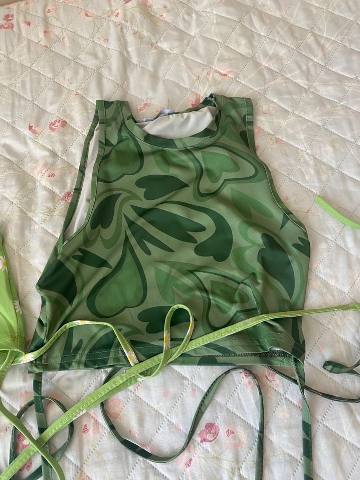 Yeşil Bağcıklı Mini Crop - Görsel 2