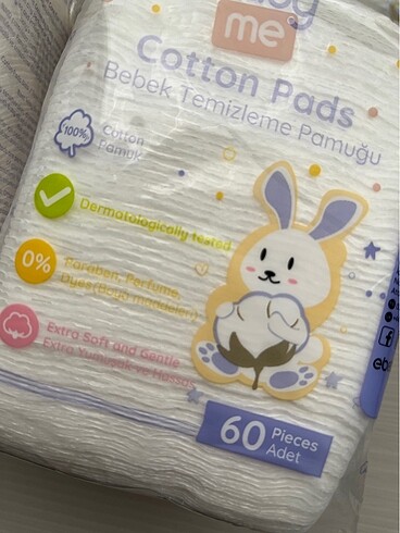 0 Beden: 1+ kg Beden Renk Bebek temizleme pamuğu baby me