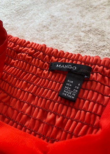 Kadın Kırmızı Drapeli Midi Straplez Elbise - Görsel 2