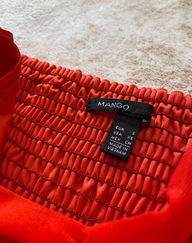 Kadın Kırmızı Drapeli Midi Straplez Elbise - Görsel 2