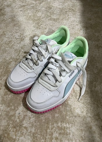 Beyaz Pembe Tabanlı Platform Spor Ayakkabı - Görsel 2