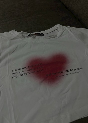 Kadın Beyaz Baskılı Kısa Kollu Tişört - Görsel 2