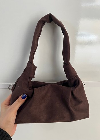 Kahverengi Süet Kadın Çanta - Görsel 2