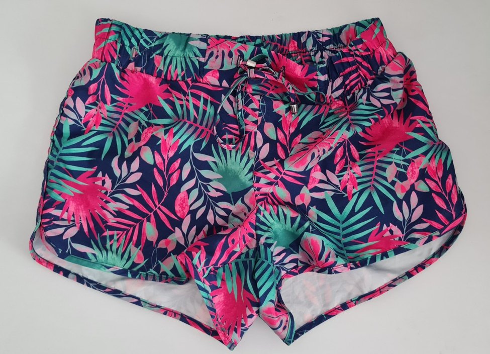 Renkli Bağcıklı Mini Şort - Görsel 2