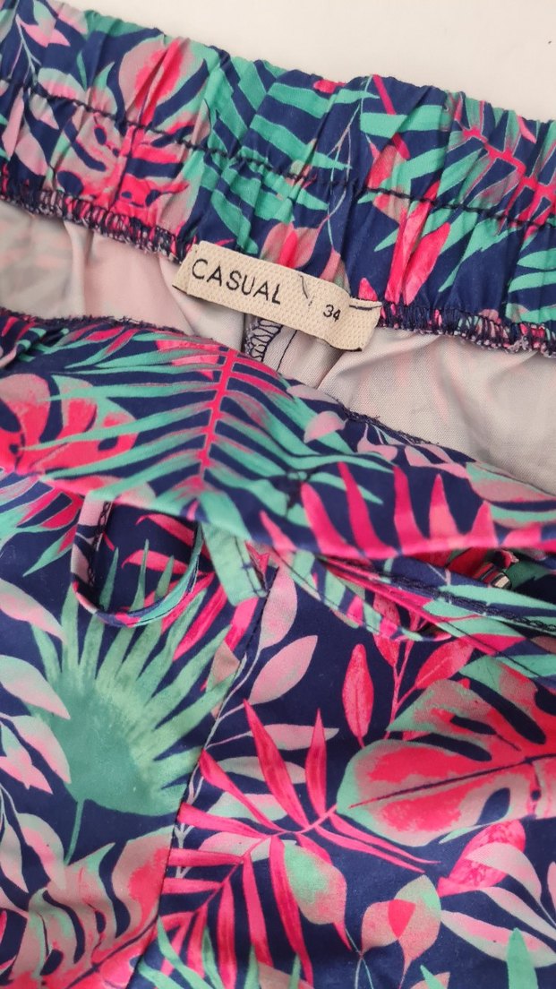 Renkli Bağcıklı Mini Şort - Görsel 3