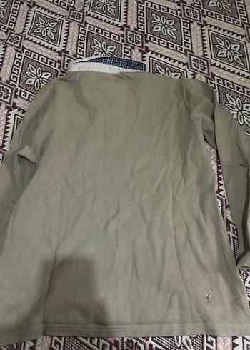 Bej Pamuklu Uzun Kollu Polo Tişört - Görsel 3