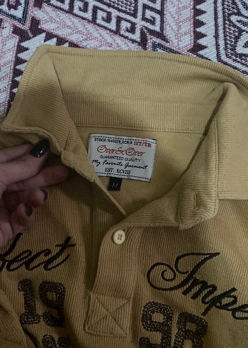 Bej Erkek Uzun Kollu Polo Tişört - Görsel 3