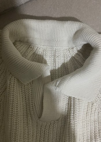 Bej Örgü Kadın Triko Kazak - Görsel 3