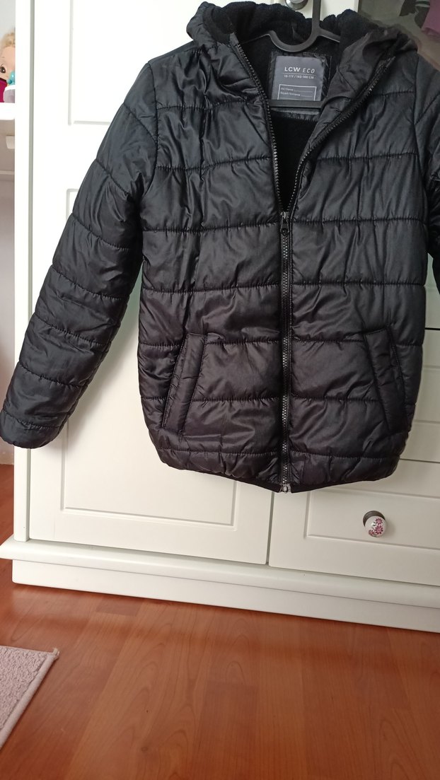 Siyah Fermuarlı Erkek Çocuk şişme mont - Görsel 2