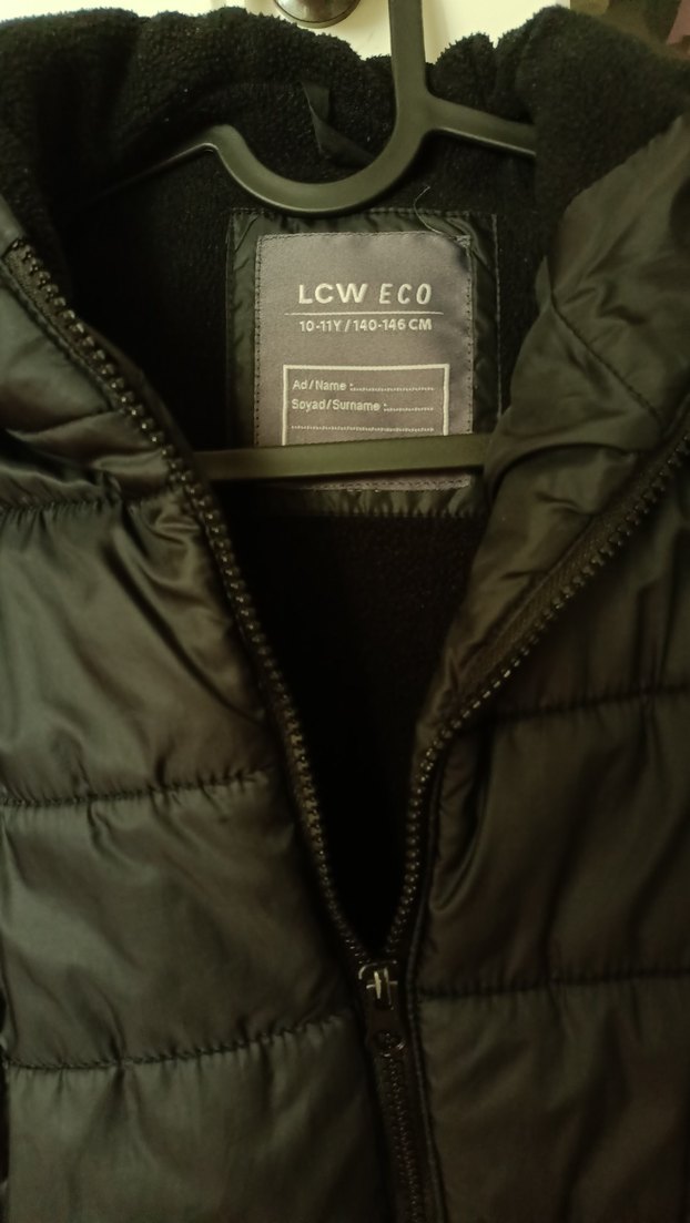 Siyah Fermuarlı Erkek Çocuk şişme mont - Görsel 3