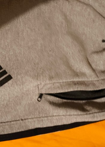 Gri Adidas Fermuarlı Erkek Eşofman Altı - Görsel 3