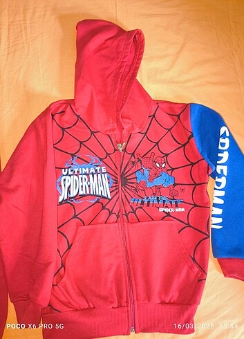 7 Yaş Beden kırmızı Renk Çocuk Spiderman eşofman takımı 