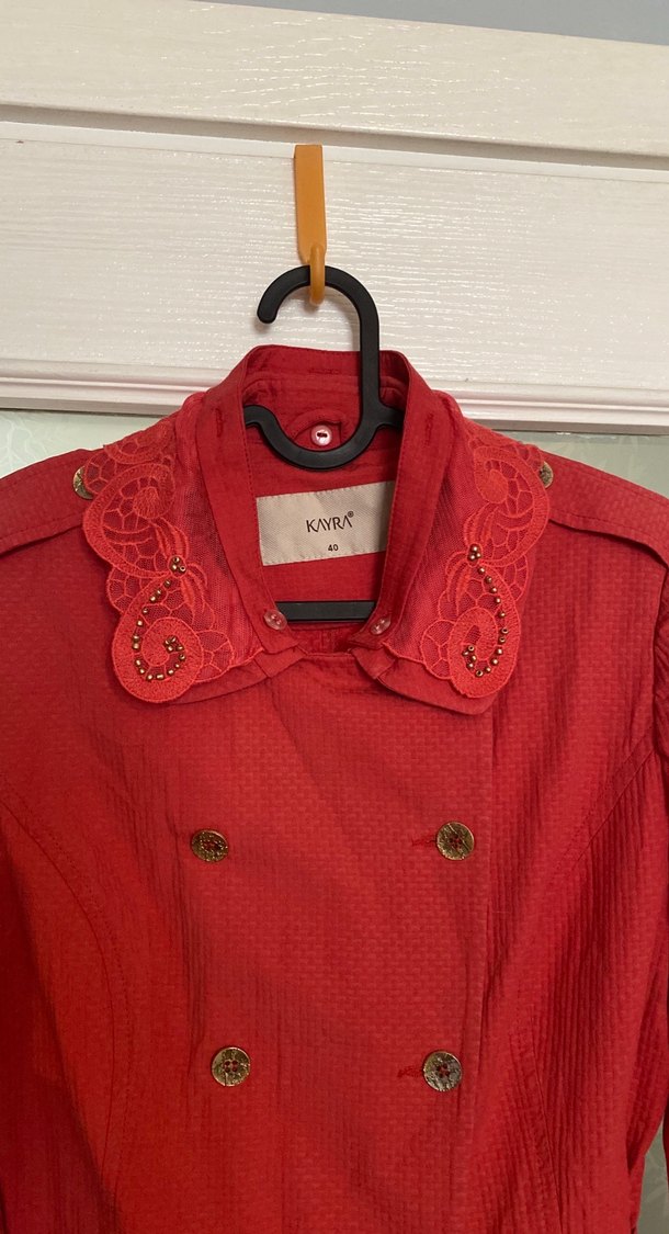 i Kuşaklı Uzun Kadın Trençkot - Görsel 2