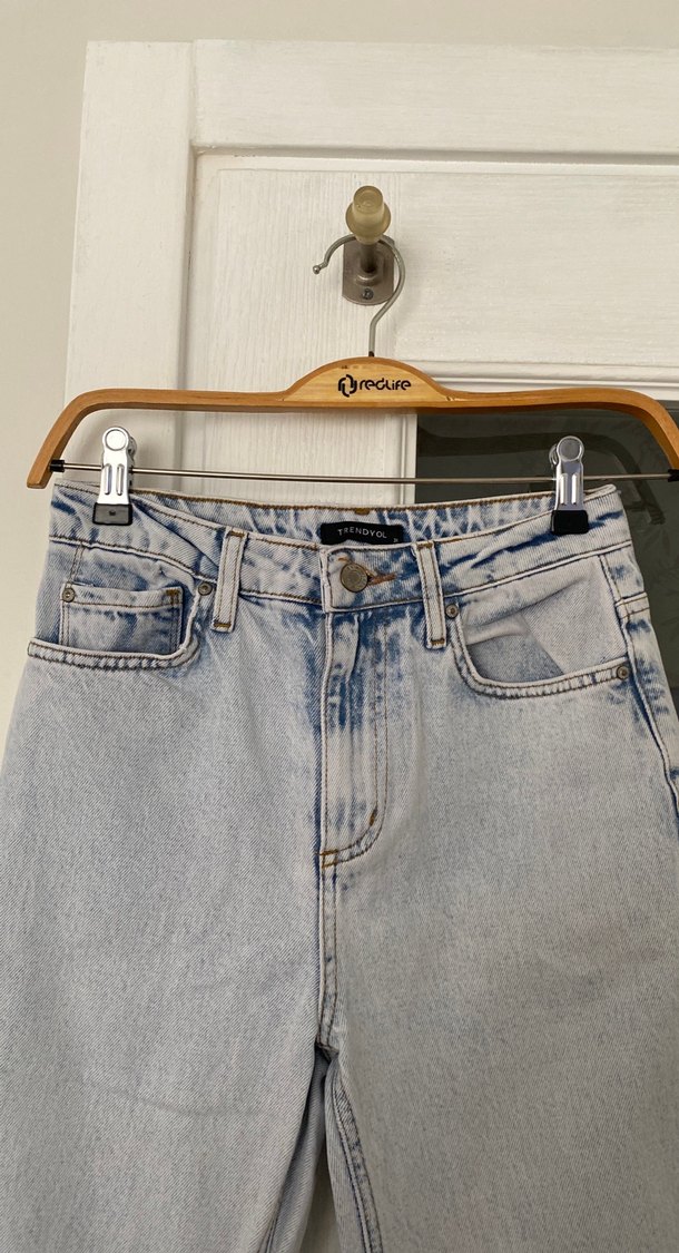 trendyol düz kesim jean denim pantolon - Görsel 2
