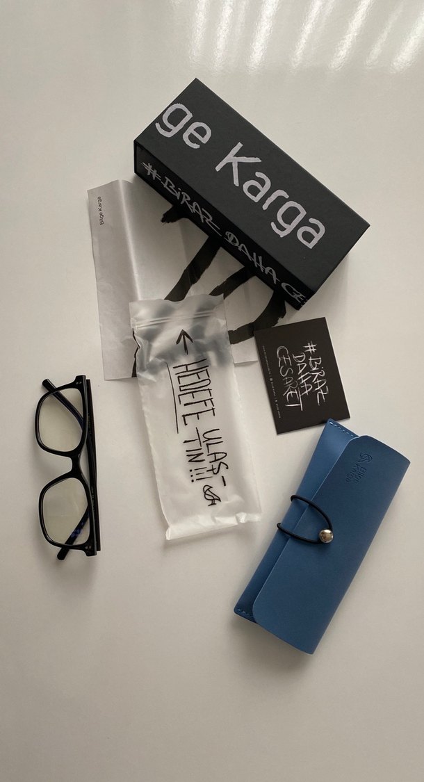 Bilge Karga mavi ışık korumalı siyah çerçeveli gözlük - Görsel 2