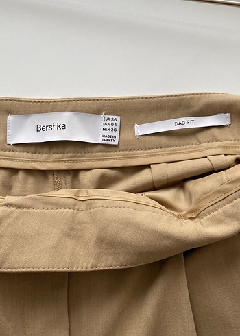 Düğmeli  Kadın Pantolon bershka orijinal dad fit - Görsel 3