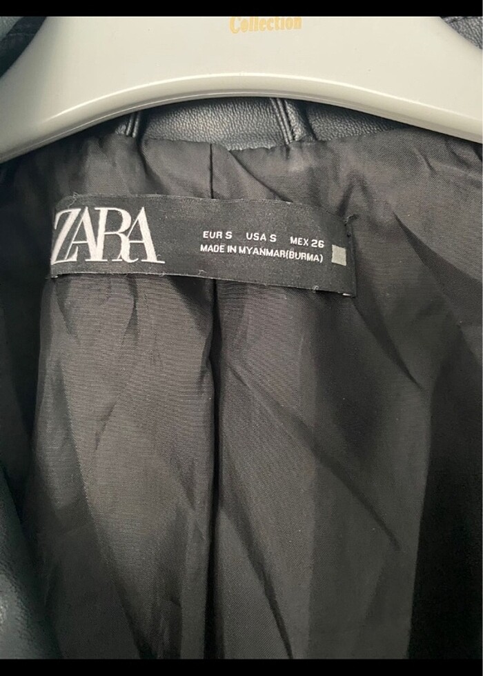 zara deri ceket orijinal - Görsel 5