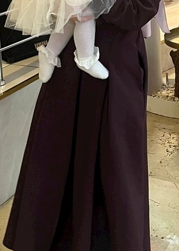 Bordo Uzun Kemerli Elbise ( bordo vişne çürüğü arası - Görsel 3