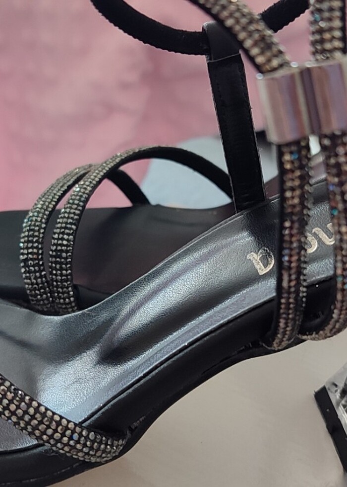 Siyah bantli abiye ayakkabı - Görsel 3