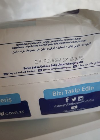 Sleepy Bebek Bakım Örtüsü - Görsel 2