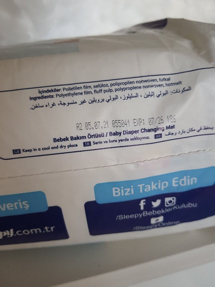 Sleepy Bebek Bakım Örtüsü - Görsel 2