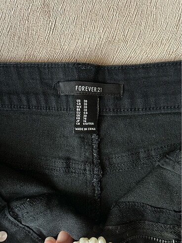 Forever 21 Forever 21 Siyah Denim/Jean/Kot Mini Şort