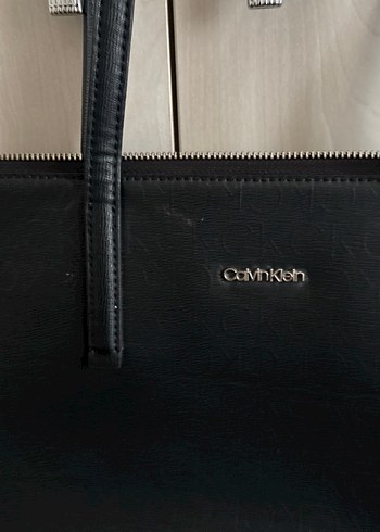 Calvin Klein Siyah Deri Kadın Ofis Çantası