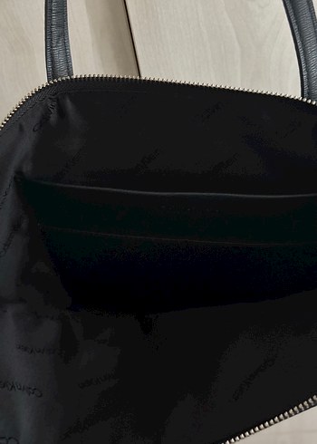  Beden Siyah Deri Kadın Ofis Çantası