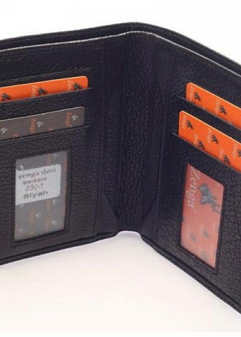 ZENGA HAKİKİ DERİ ERKEK CÜZDANI SİYAH - Görsel 2