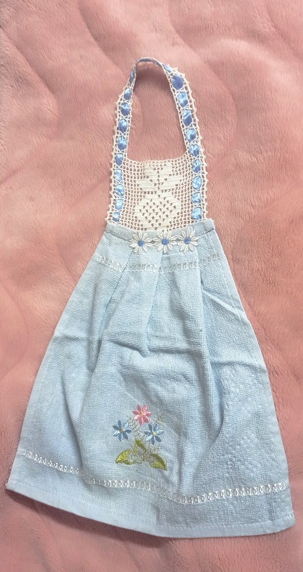 Nakışlı Mavi Bohem Mutfak Havlusu - Görsel 2