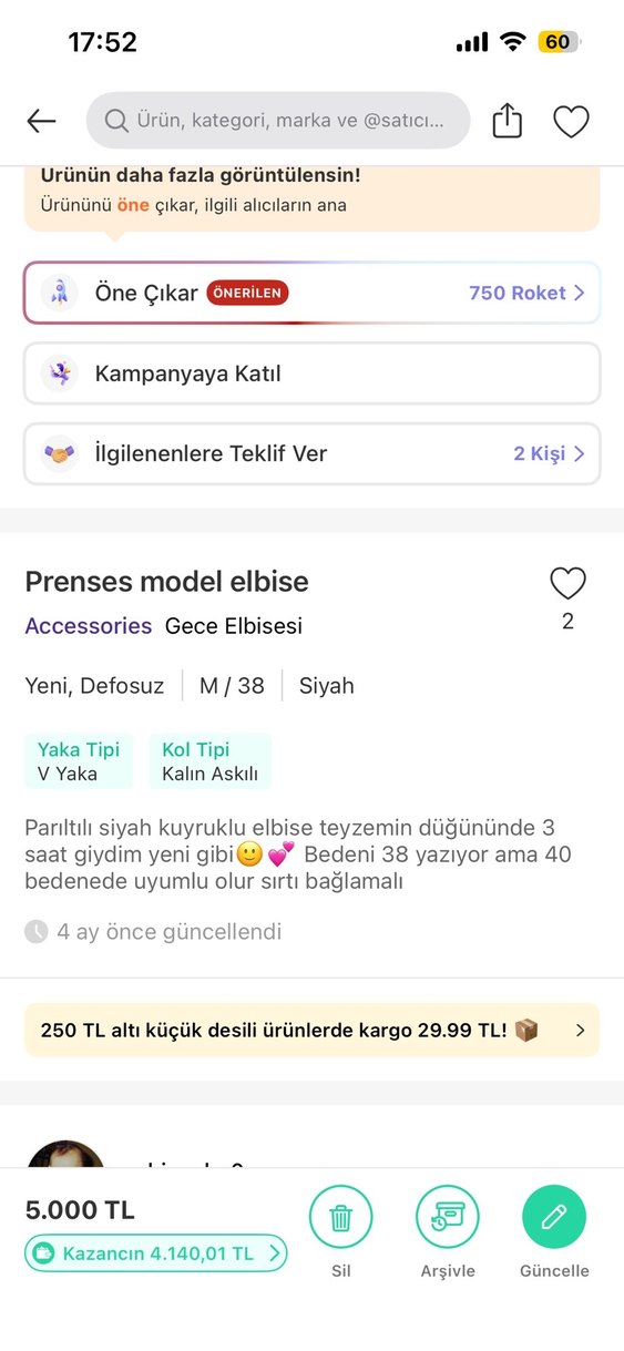 Siyah Simli önü kısa arkası Uzun V Yaka Abiye Elbise - Görsel 4