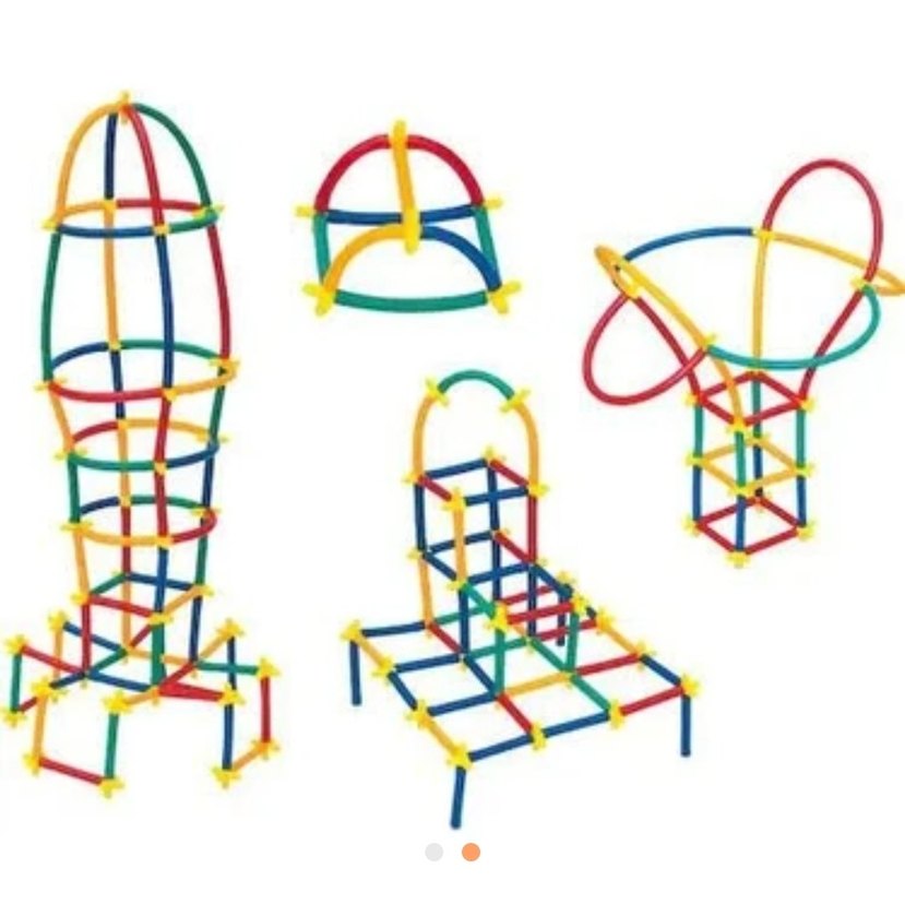 Renkli Eğitici Çubuk ve Bağlayıcı Seti - Görsel 2