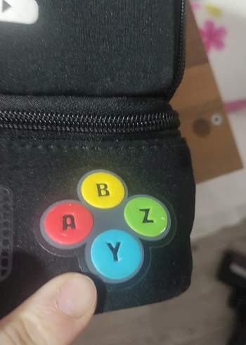 Siyah Retro Oyun Konsolu Temalı el Çantası /Beslenme çantası - Görsel 8