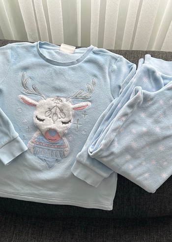 C&A Mavi Kadın Pamuklu Düğmeli Sweatshirt