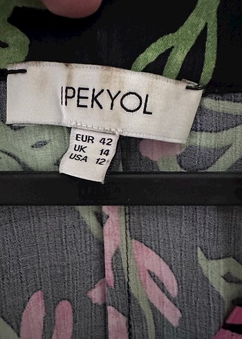 ipekyol Bohem Tarzda Uzun V Yaka Elbise