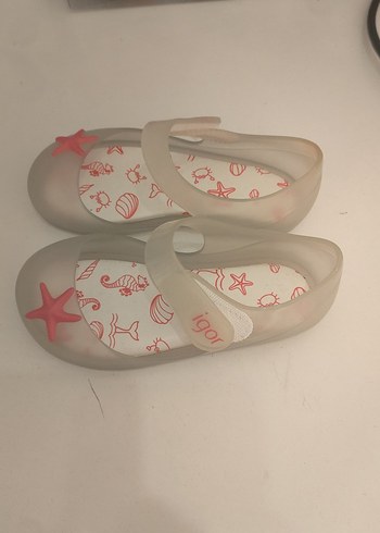 İgor Kız Çocuk Şeffaf Desenli Cırt Cırtlı Sandalet - Görsel 2