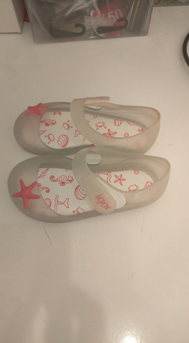 İgor Kız Çocuk Şeffaf Desenli Cırt Cırtlı Sandalet - Görsel 2